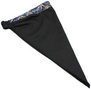 A302-23黑配翠竹(藍楓)和風鬆緊帶三角巾 (2)