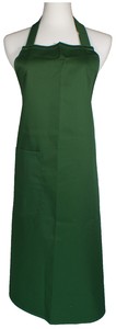 A502-6綠色布方角單袋圍裙(伸縮帶)