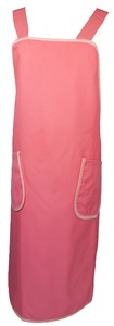 AB003-1粉紅滾兜雙袋圍裙(有裡)