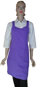 AB001-8櫻花雙袋圍裙(紫)