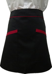 Z409黑底滾紅邊圍裙