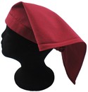 A302-4暗紅和風鬆緊帶三角巾