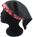 A302-13黑配紅櫻花和風鬆緊帶三角巾