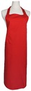 A502-3紅色布方角單袋圍裙(伸縮帶)