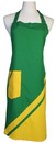 A501-5雙色布綠上配黃圍裙(無裡)
