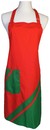 A501雙色布紅上配綠圍裙(無裡)