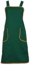 AB003-3綠滾兜雙袋圍裙(有裡)