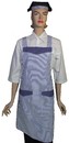 A609大日式藍色條紋雙袋布圍裙79CM(有裡)