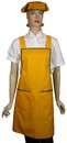 A607-2大日式黃色花邊雙袋布圍裙79CM(有裡)