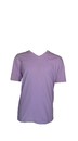P0017-14淺紫色純棉V領T恤