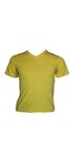 P0017-11黃色純棉V領T恤